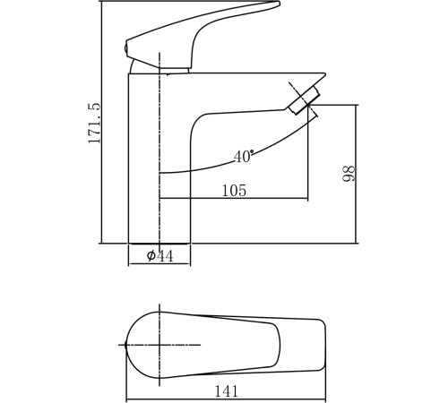 Смеситель для раковины Aquanet Static AF330-10C