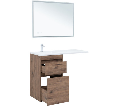 Тумба под раковину Aquanet Токио 48 дуб веллингтон (напольная 2 ящика)