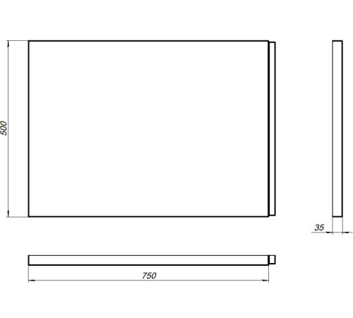 Боковой экран Aquanet Lotos 80