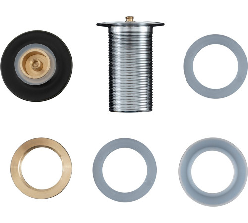 Донный клапан Aquanet черный матовый, без перелива