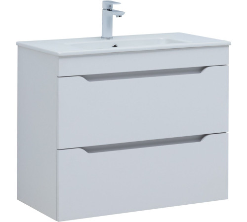 Тумба под раковину Aquanet Практика 80 белый глянец