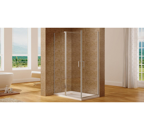 Душевой уголок Aquanet Cinetic 120х90,прозрачное стекло (AE12-N-120H190U-CT + AE12-N-90H190U-CT)