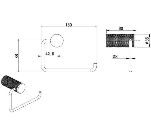 Держатель для туалетной бумаги Allen Brau Priority 4.0 6.31С07-BN никель браш