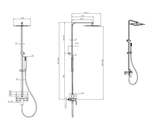 Душевая стойка Allen Brau Infinity 5.21012-00 хром