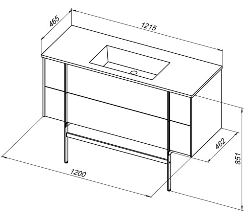 Тумба под раковину Allen Brau Reality 120 1.32008.WM белый матовый
