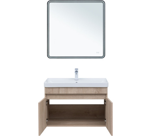 Тумба под раковину Aquanet Оптима 80 дуб светлый