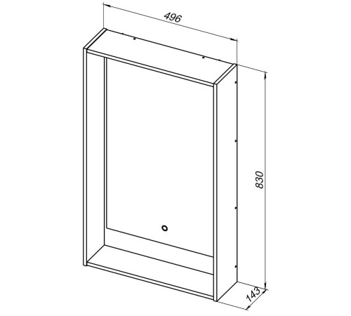 Зеркало Aquanet Милан 50 дуб светлый