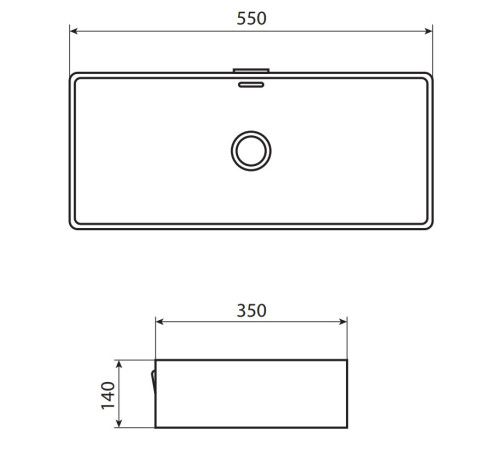 Раковина накладная Allen Brau Fantasy 55 4.11003.20 белый глянец