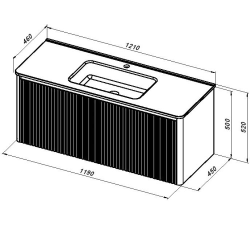 Тумба под раковину Allen Brau Gravity 120 1.370019.WM белый матовый