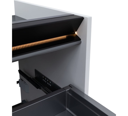 Тумба под раковину Allen Brau Activity 80 1.34004.WM белый матовый/черный браш