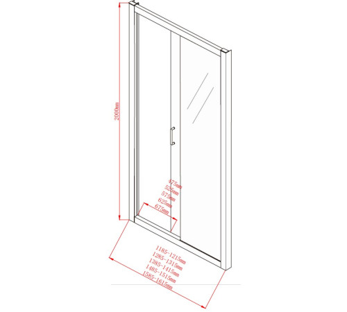 Душевая дверь Aquanet Alfa NAA6121 160, прозрачное стекло