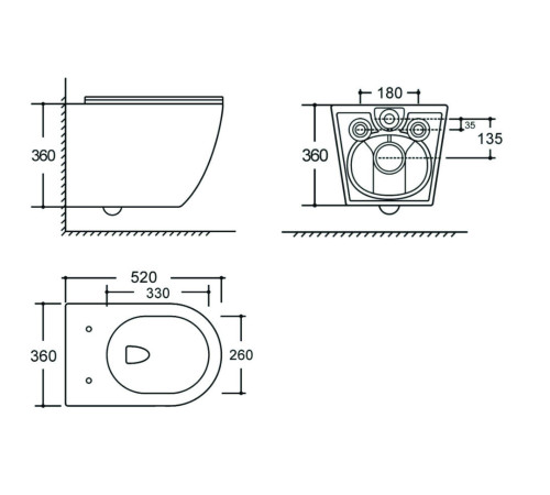 Унитаз подвесной Aquanet Cetus 3.0 Tornado