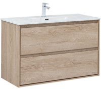 Тумба под раковину Aquanet Милан 100 дуб светлый