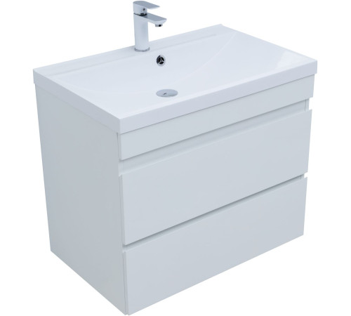 Тумба под раковину Aquanet Нота New 75 белый глянец