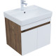 Тумба под раковину Aquanet Оптима 60 дуб рустикальный/белый сатин