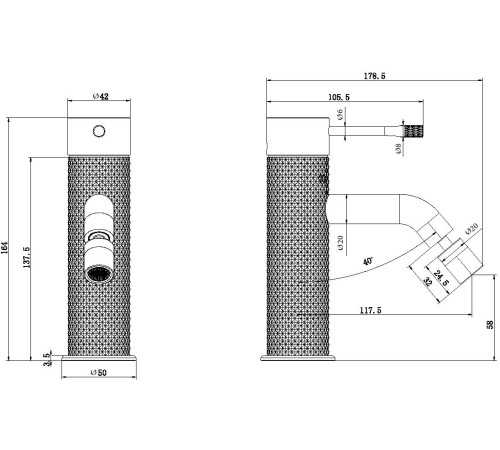 Смеситель для биде Allen Brau Priority 4.0 5.31С04-31 черный матовый