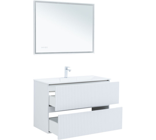 Тумба под раковину Aquanet Джейн 100 белый матовый