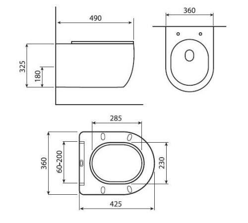 Крышка-сиденье для унитаза Allen Brau Fantasy Smartfix, Soft-Close 4.11005.31 черный матовый