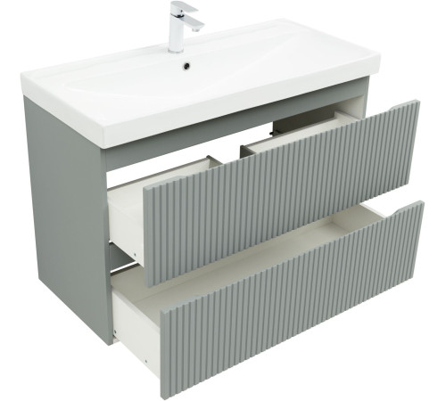 Тумба под раковину Aquanet Джейн (Flat) 100 мисти грин