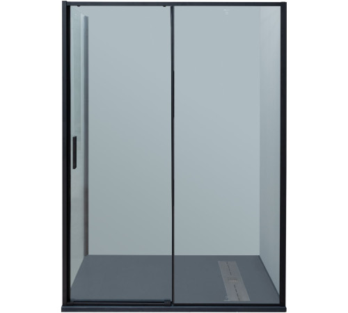 Душевая дверь Aquanet Pleasure Evo 140 AE65-N140-BT профиль черный, прозрачное стекло