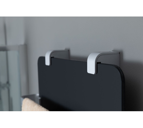 Полотенцесушитель электрический Allen Brau Infinity 140x44 с рейлингом 2.0 и креплением, серебро браш