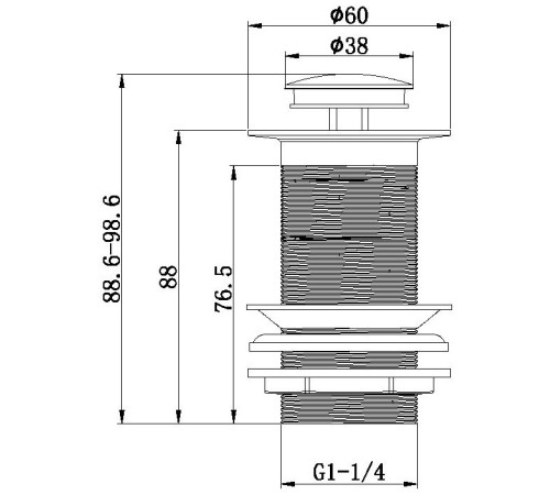Донный клапан Allen Brau Eclipse 5.E1009-00 хром