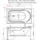 Акриловая ванна Aquanet West 120x70