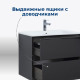 Тумба под раковину Aquanet Милан 85 черный глянец