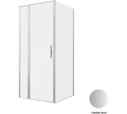 Душевой уголок Allen Brau Priority 90x90 3.31026.BA + 3.31044.BA серебро браш