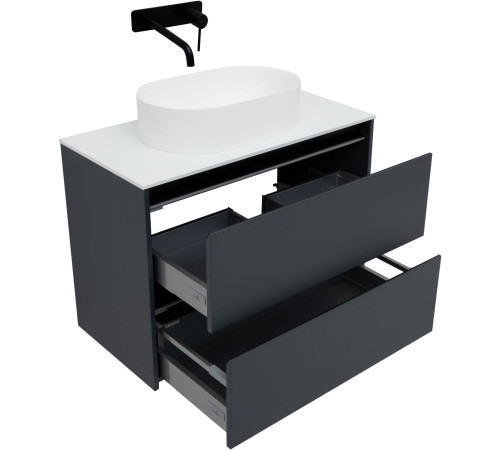 Тумба под раковину Allen Brau Activity 90 1.34005.AM антрацит матовый/черный браш