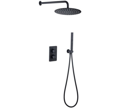 Душевой комплект Allen Brau Priority 5.31013-31 (с внутренней частью, 2 выхода) черный матовый