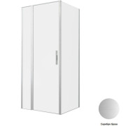 Душевой уголок Allen Brau Priority 90x80 3.31026.BA + 3.31041.BA серебро браш