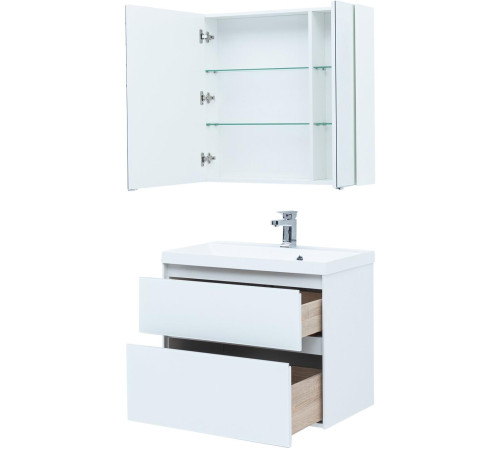 Тумба под раковину Aquanet Гласс 80 белый