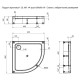 Душевой поддон Aquanet GL180 80x80 1/4