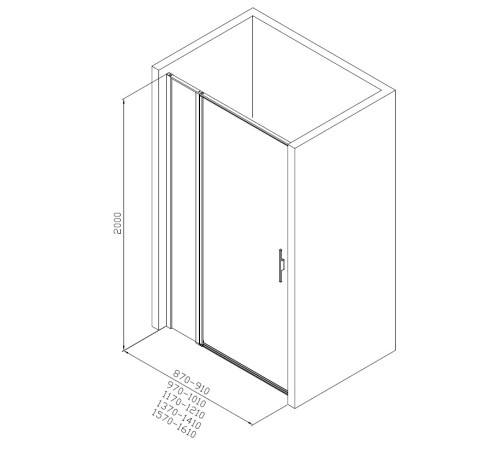 Душевая дверь Allen Brau Priority 160 3.31037.00 хром
