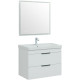Тумба под раковину Aquanet Ирис New 80 белый глянец (2 ящика)