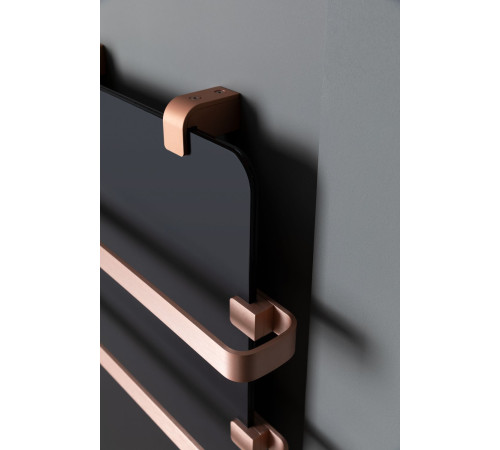 Полотенцесушитель электрический Allen Brau Infinity 120x44 с рейлингом 2.0 и креплением, медь браш
