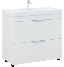 Тумба под раковину Aquanet Ирис New 90 напольная, белый глянец
