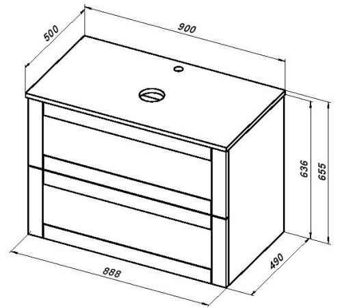 Тумба под раковину Aquanet Терра 90 белый матовый