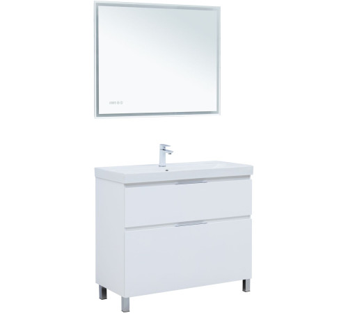 Тумба под раковину Aquanet Алвита New 100 напольная, белый матовый