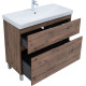 Тумба под раковину Aquanet Алвита New 100 напольная, дуб веллингтон табак