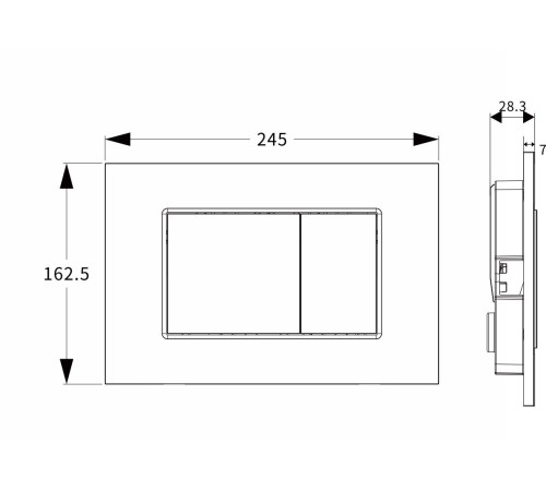 Клавиша смыва Allen Brau EVO S 9.2EV01.00 хром