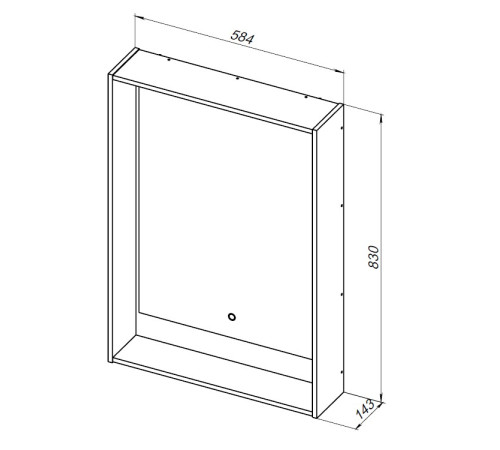 Зеркало Aquanet Милан 60 белый глянец