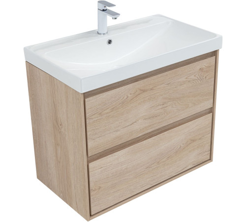 Тумба под раковину Aquanet Милан 80 дуб светлый