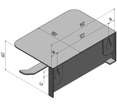 Держатель туалетной бумаги Aquanet Магнум черный матовый