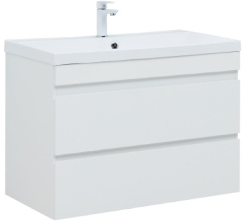 Тумба под раковину Aquanet Нота New 90 белый глянец