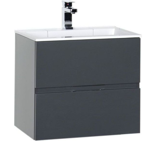 Тумба с раковиной Aquanet Алвита 60 серый антрацит