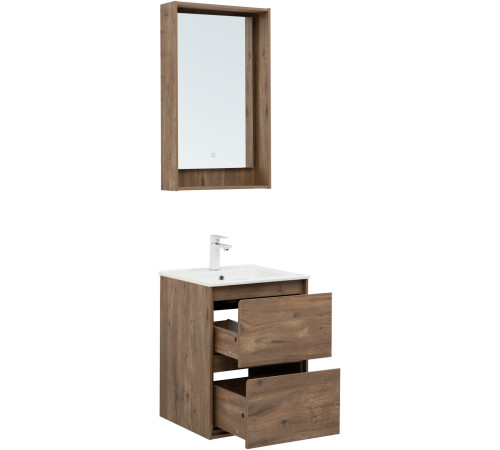 Тумба под раковину Aquanet Милан 50 дуб рустикальный