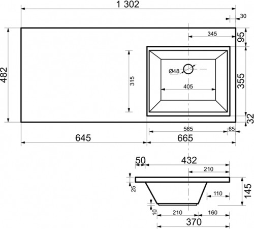 Раковина Эстет Даллас 130 R