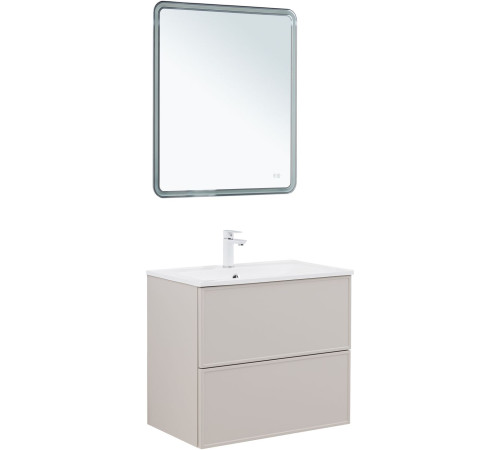 Тумба под раковину Aquanet Арт 75 бежевый